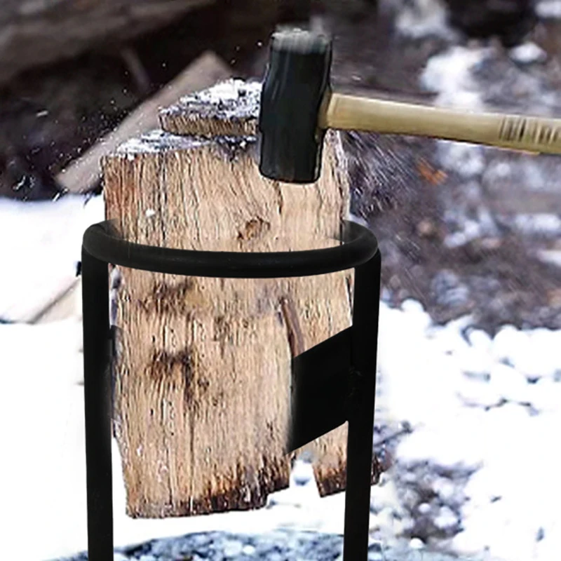 Chop artefacto de leña, hacha cortadora de madera para el hogar, práctico dispositivo de corte de leña duradero con hoja en V que ahorra trabajo