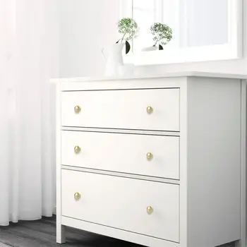 Santaya masivní mosazná rukojeť skříňky PVD zářivě zlatá kuchyňská skříňka úchytka šatní skříně zásuvky luxusní nábytkové rukojeti 10 nejlepší prodej zlaté úchytky skříněk - №4