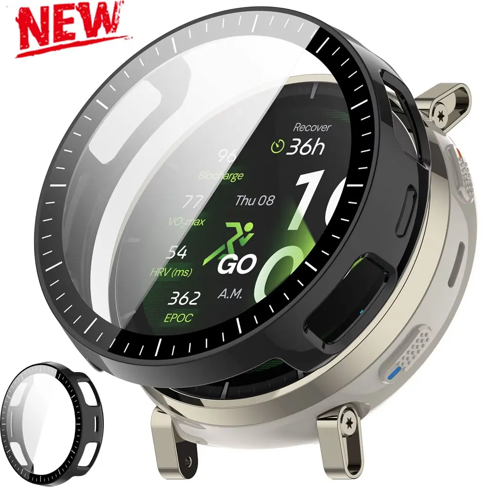 HD Tempered Cover for Amazfit Active 3 Anti-falling and Anti-collision Protective Case for Amazfit Active 3 Premium Accessory