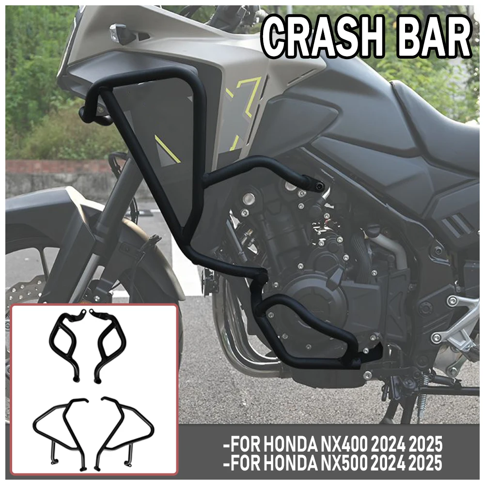 

For Honda NX500 NX400 2024-2025 Engine Guard Highway Crash Bar NX 500 400 Motorcycle Frame Protection Bumper Accessories NX-500
