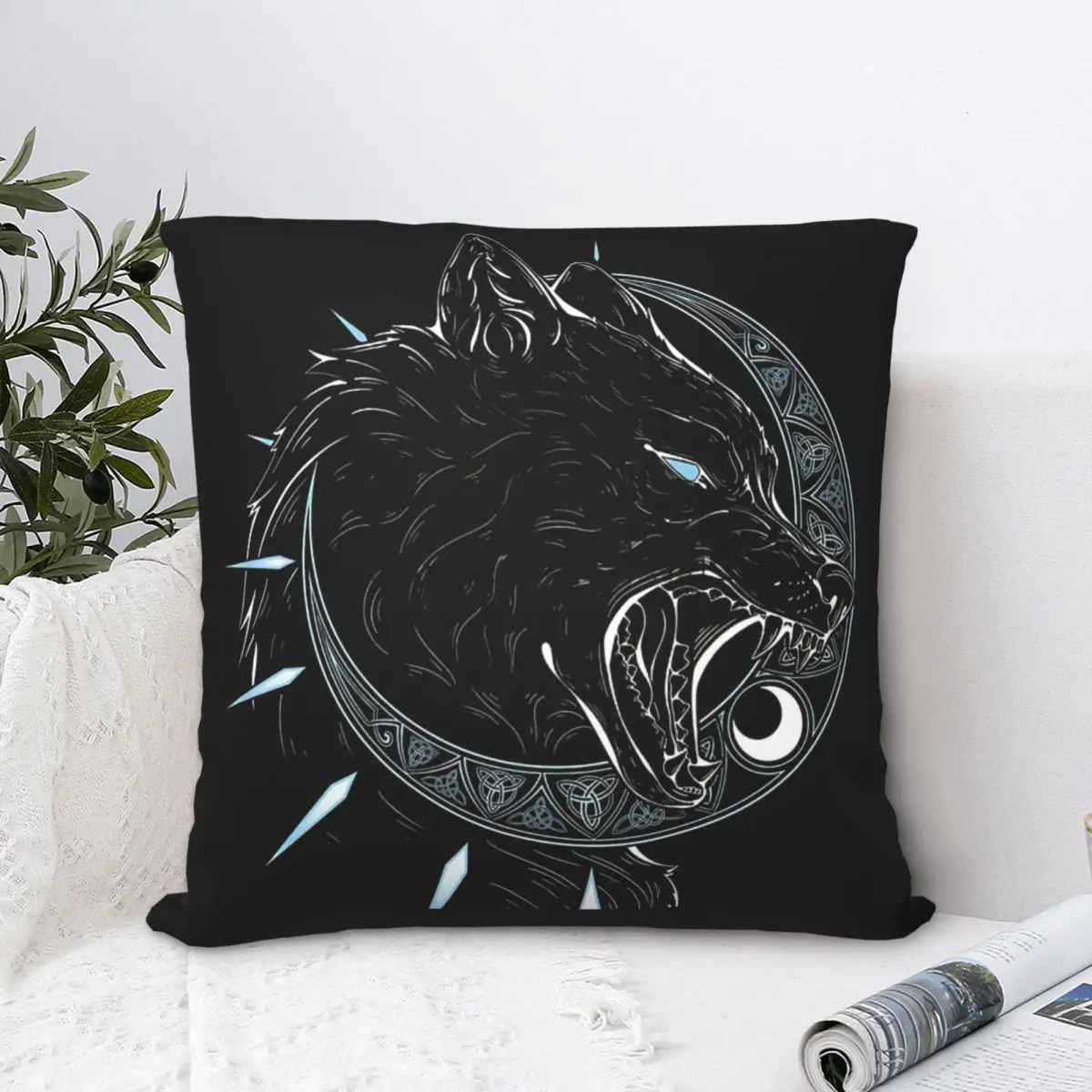 Devour The Moon Throw Pillow Case Art Cushion For Home Sofa Chair Decorative Hug Pillowcase