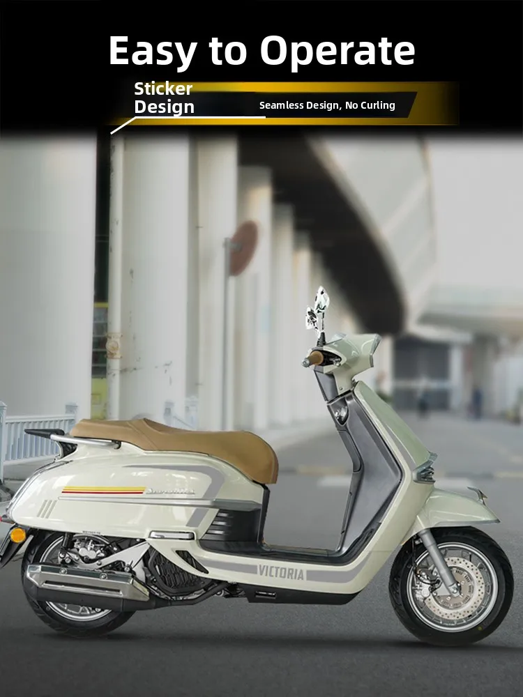 ملصق زخرفي مقاوم للخدش متغير اللون لـ 25 موديلًا من دراجات لونجي فيكتوريا 50i النارية