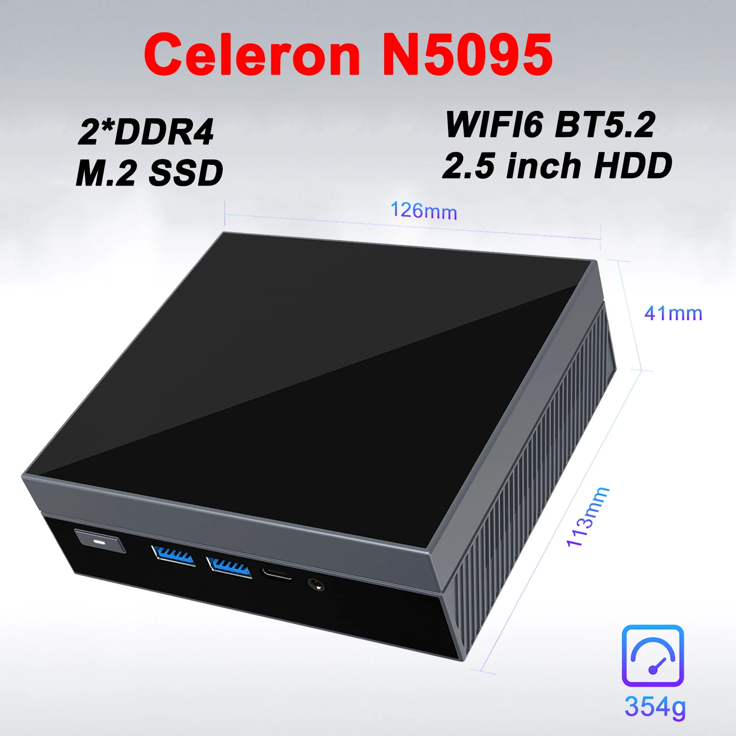 BitPC GX59 Mini PC Intel Celeron N5095
