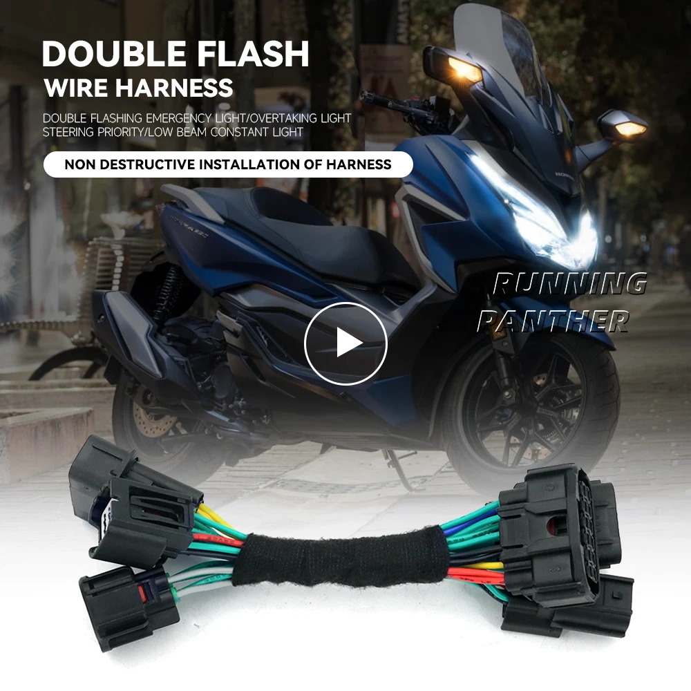 NEW For Honda NSS 350 NSS350 Double Flash Overtaking Light Switch Special Hazard Warning Light Lossless Wire Harness