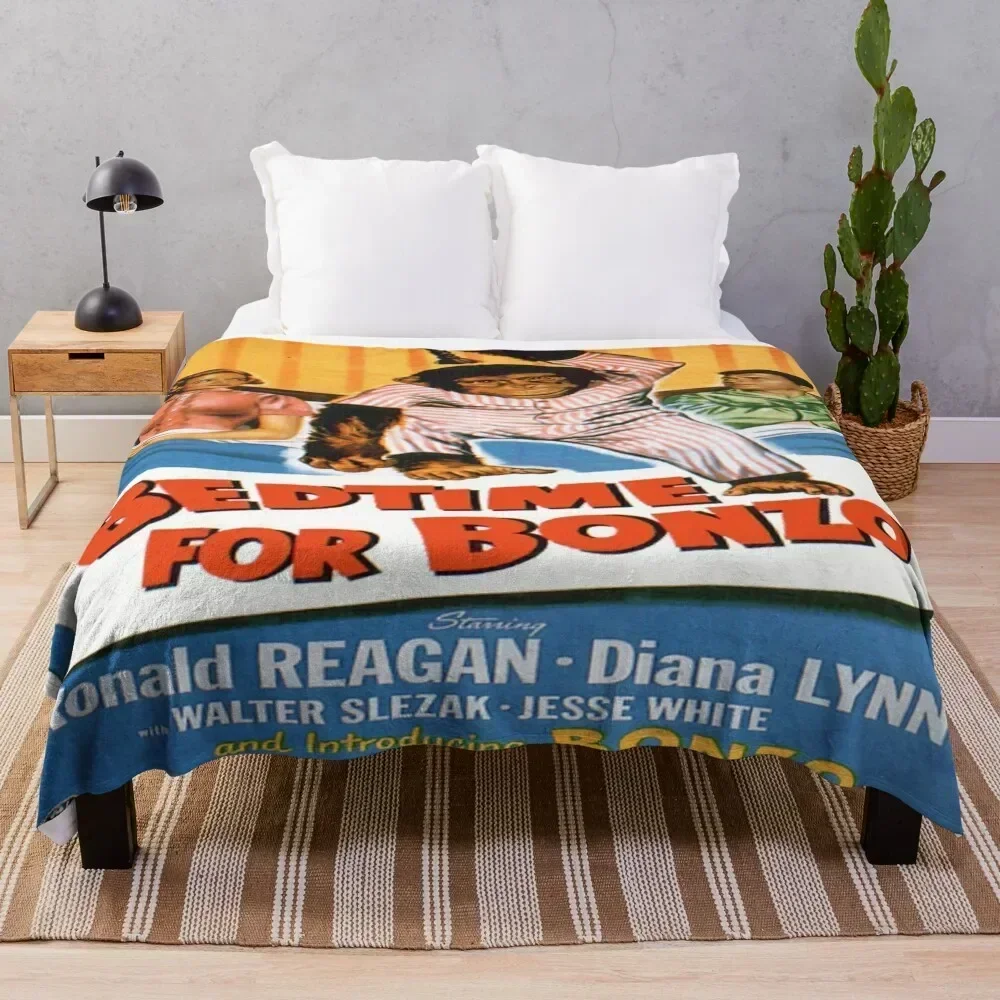 

Bedtime for Bozo Movie Poster Throw Blanket Cozy Warm Blanket for Bed Room Decor