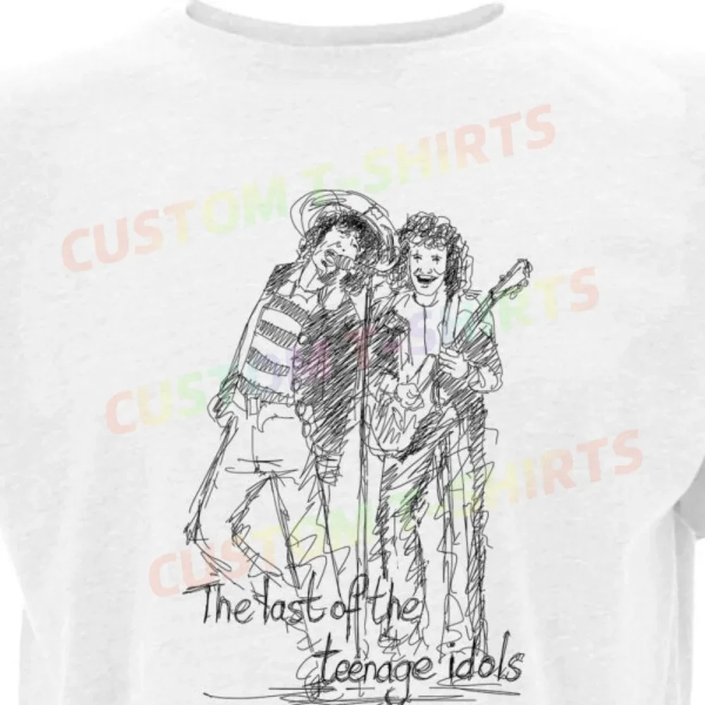 

163 245_The_Sensational_Alex_Harvey_Band Fans' comic-style hand-drawn pattern T-shirts for both men and women in summer