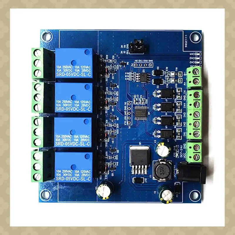 AB45 3X Modbus RTU 4 Way Relay Module 7-24V Relay Module Switch RS485/TTL Input And Output With Anti Reverse Protection