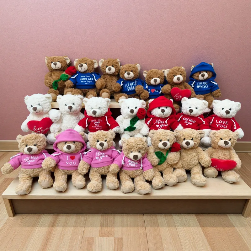 

Коллекция плюшевых мишек для любителей: различные стили, классические плюшевые игрушки, романтический подарок на День святого Валентина, подарок на день рождения для детей