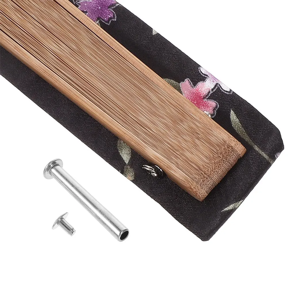 

12Sets Folding Fan Replacement Hardware Repair Kit Rivet Pin Nut Accessories for Handheld Bamboo Paper Fans DIY Handmade Fan