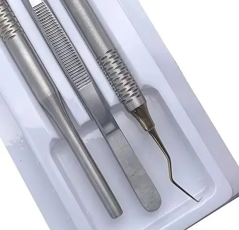 

3 шт., стоматологический инструмент, зеркало для рта, пинцет, кривый зонд, стоматологический инструмент, уход за зубами, чистка