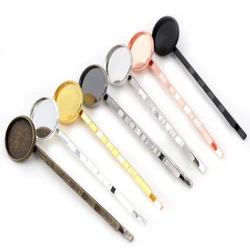 Épingle à Cheveux Classique en Cuivre Plaqué, Matériel de Haute Qualité, 8 Couleurs, 12mm, 10 Pièces