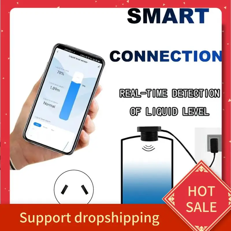 

B44C TLC2206 Wireless Wifi Tuya Tank Level Monitor Mobile Liquid Level Sensor Water Detector Waterproof IP67 Level Monitor