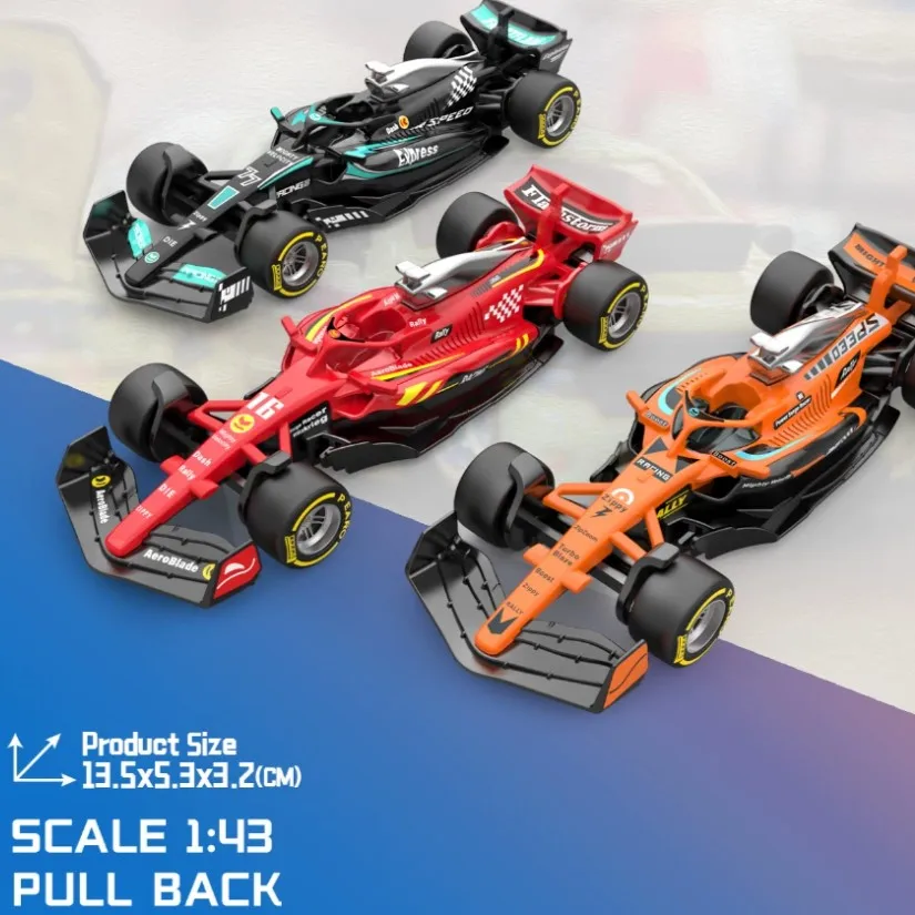 1:43 Diecast Formula 1 Racing Car #16  Metal Alloy Vehicle Model Mini Toy Desktop Decoration Birthday Gift for Boys