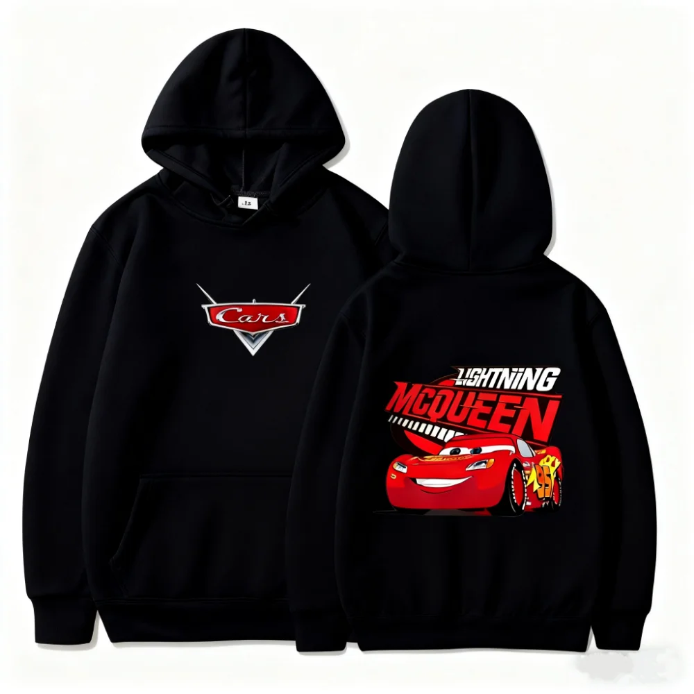 

Disney Pixar Cars Lightning McQueen Men's Hooded Sweatshirt Autumn Warm Men's Sweatshirt Casual Streetwear Men's Clothing