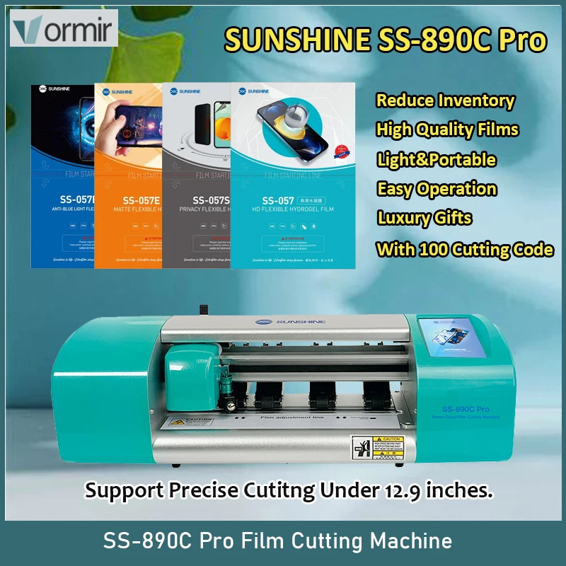 SUNSHINE Hydrogel Film Cutting Machine SS-890C Pro Max Mini Intelligent Mobile Phone Front Rear Protective Film Cutter Machine