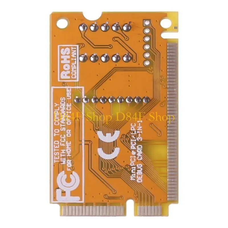 D84F 3 in 1 Mini PCI PCI-E LPC Tester Notebook Combo Debug Card Diagnostic Post Card Multipurpose Testing Tool