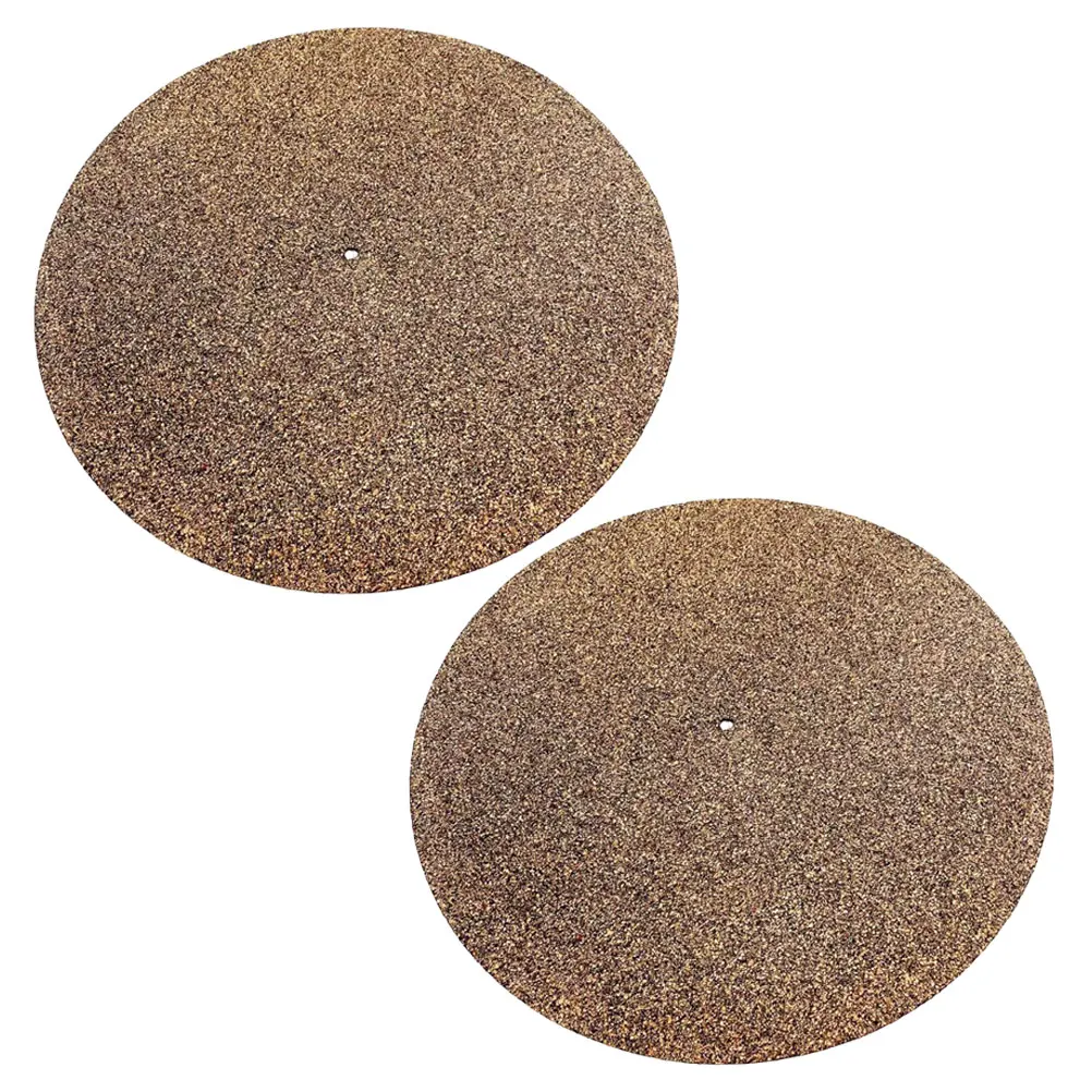 

2 Pcs Cork Record Mat Pad Soft Protective Accessories Player Slipmat for Turntable Vinyl Records
