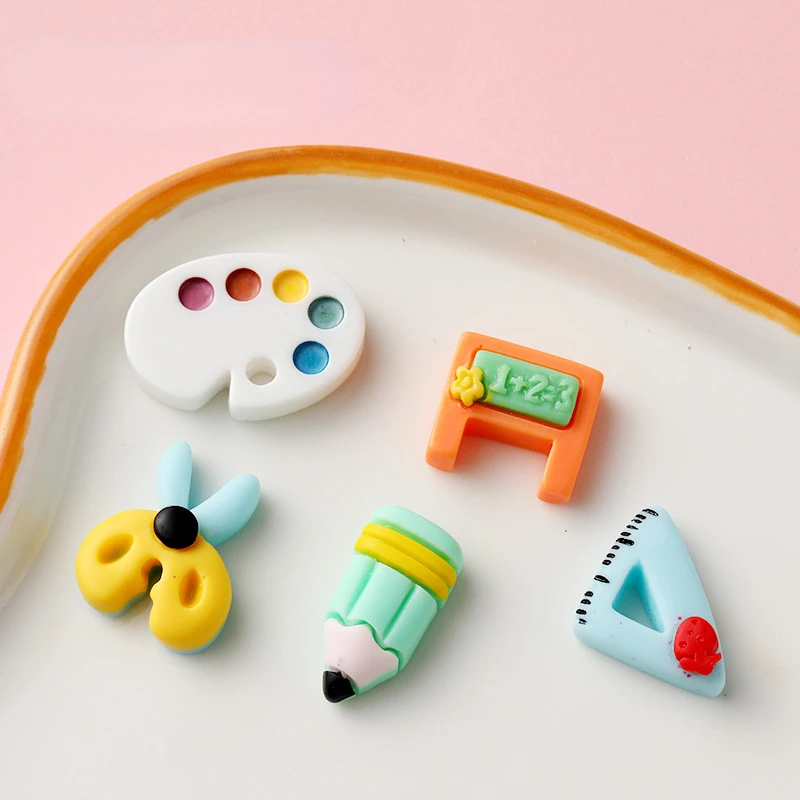 

Resin Mini Stationery Series Flatback Cabochon Miniature Kawaii Decor DIY Home Furnishing Embellishments Hairpin Accessories