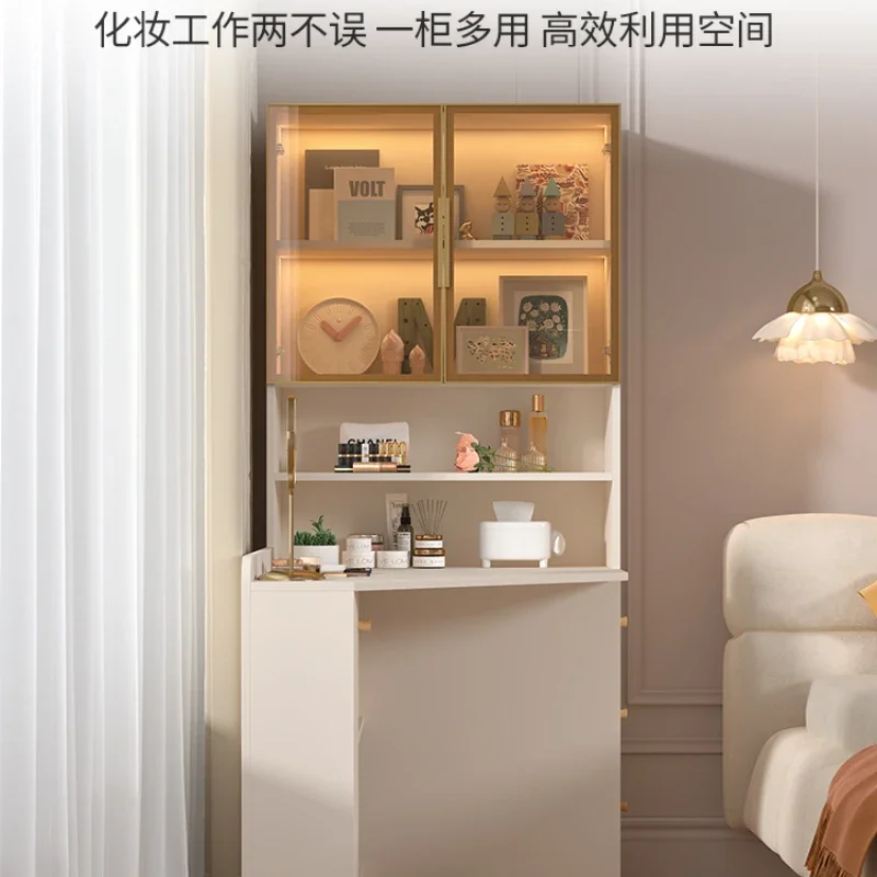 Customized triangular corner dressing table, desk, bookshelf, integrated wall facing bedroom, computer, makeup table, small unit