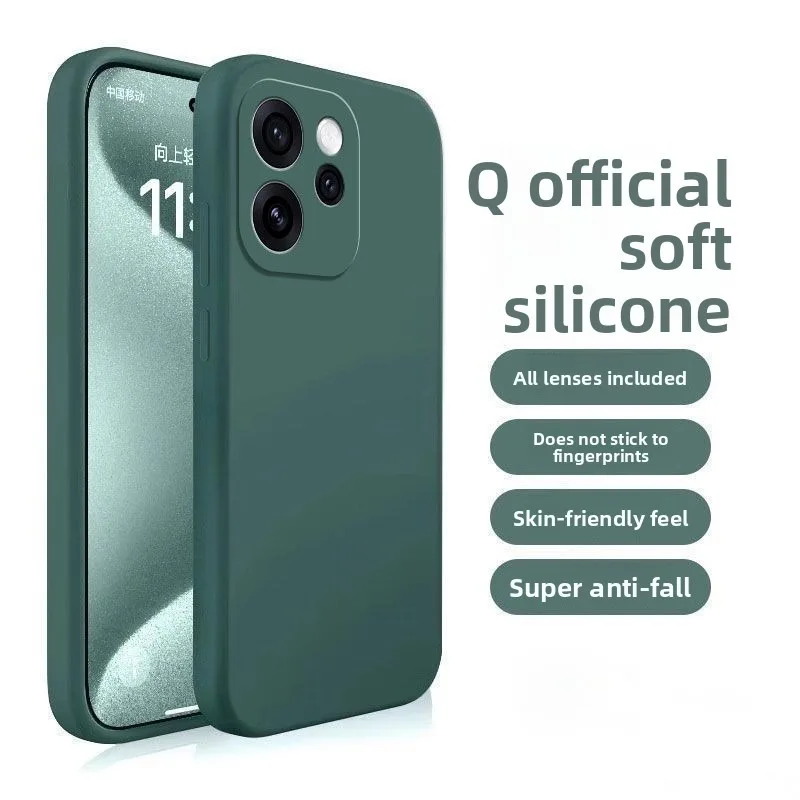 حافظة ناعمة من السيليكون السائل صديقة للبشرة لهاتف OPPO Reno 15 Pro Max 15/14/13 FS/F A6/A5 Pro 4G/5G غطاء مقاوم للصدمات