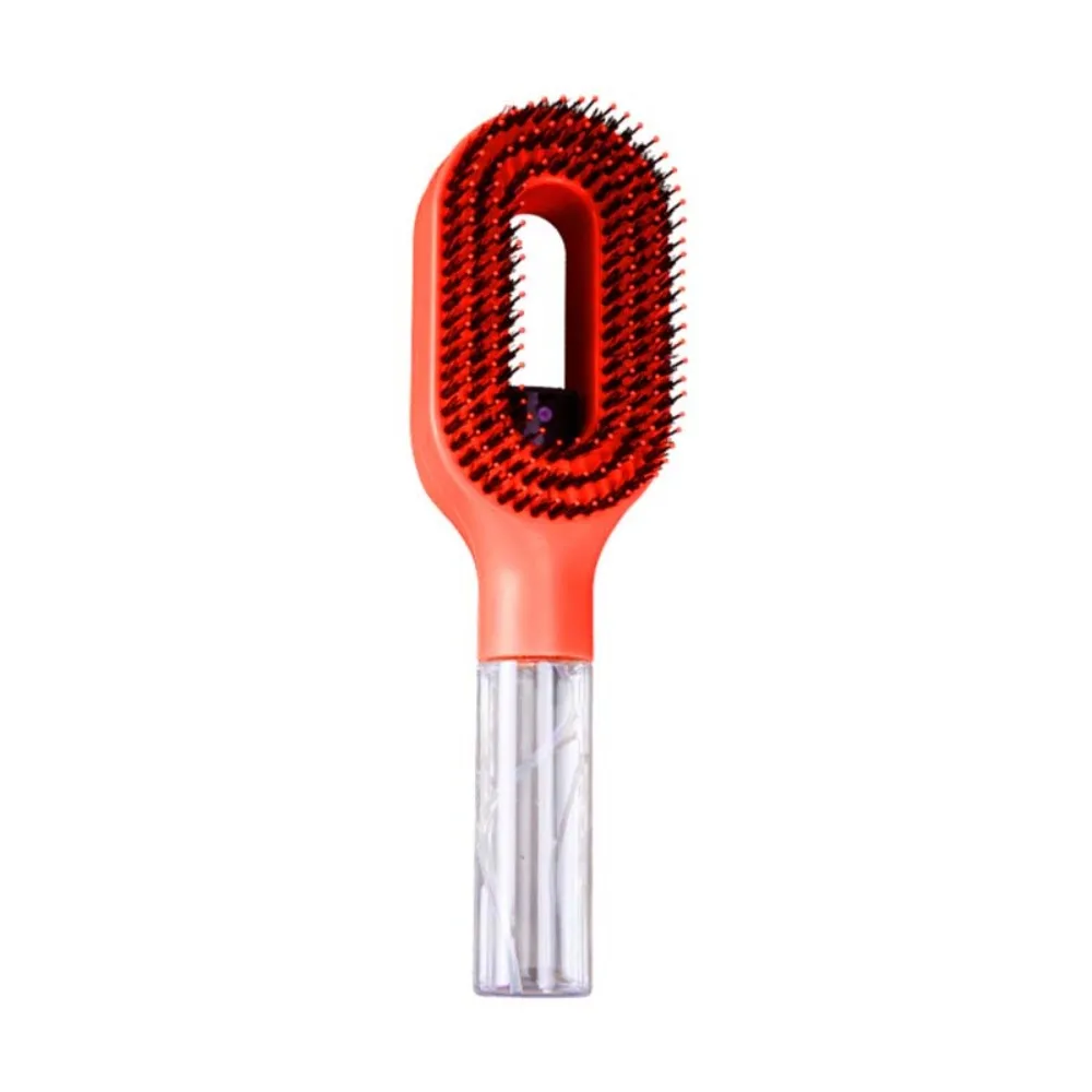 2-in-1 Spray Hair Comb with Water Tank Pink Scalp Massage Salon Styling Brush Shine Restoration Lightweight