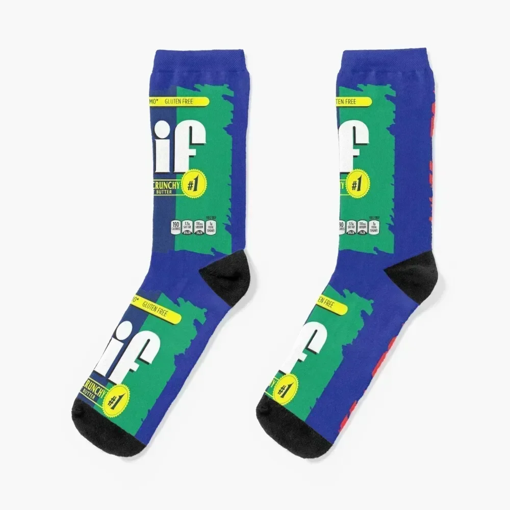 Jif Crunchy Peanut Butter design Socks Antiskid soccer football Men's cartoon Socks Women Men's