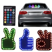 Upgraded Colorful Color USB Gesture Light Car Finger Light Remote Control Atmosphere Light Hand Lamp Sticker Middle Finger Gest