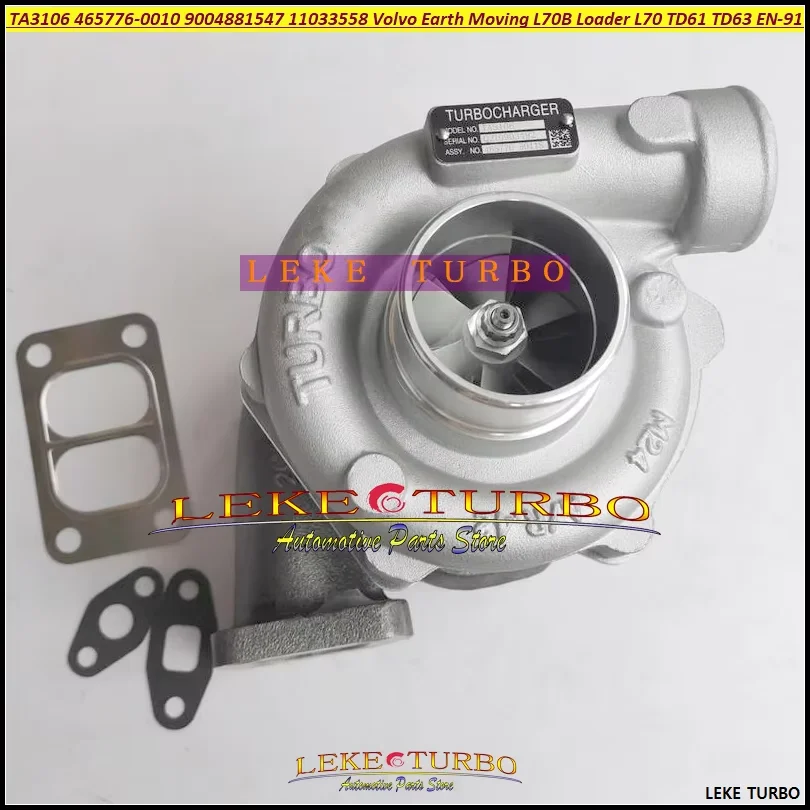 Turbo TA3106 465776 465776-5010S 9004881547 11033558 465776-10 465776-0010 For Volvo Earth Moving L70B L70 F.END TD61 TD63 EN-91