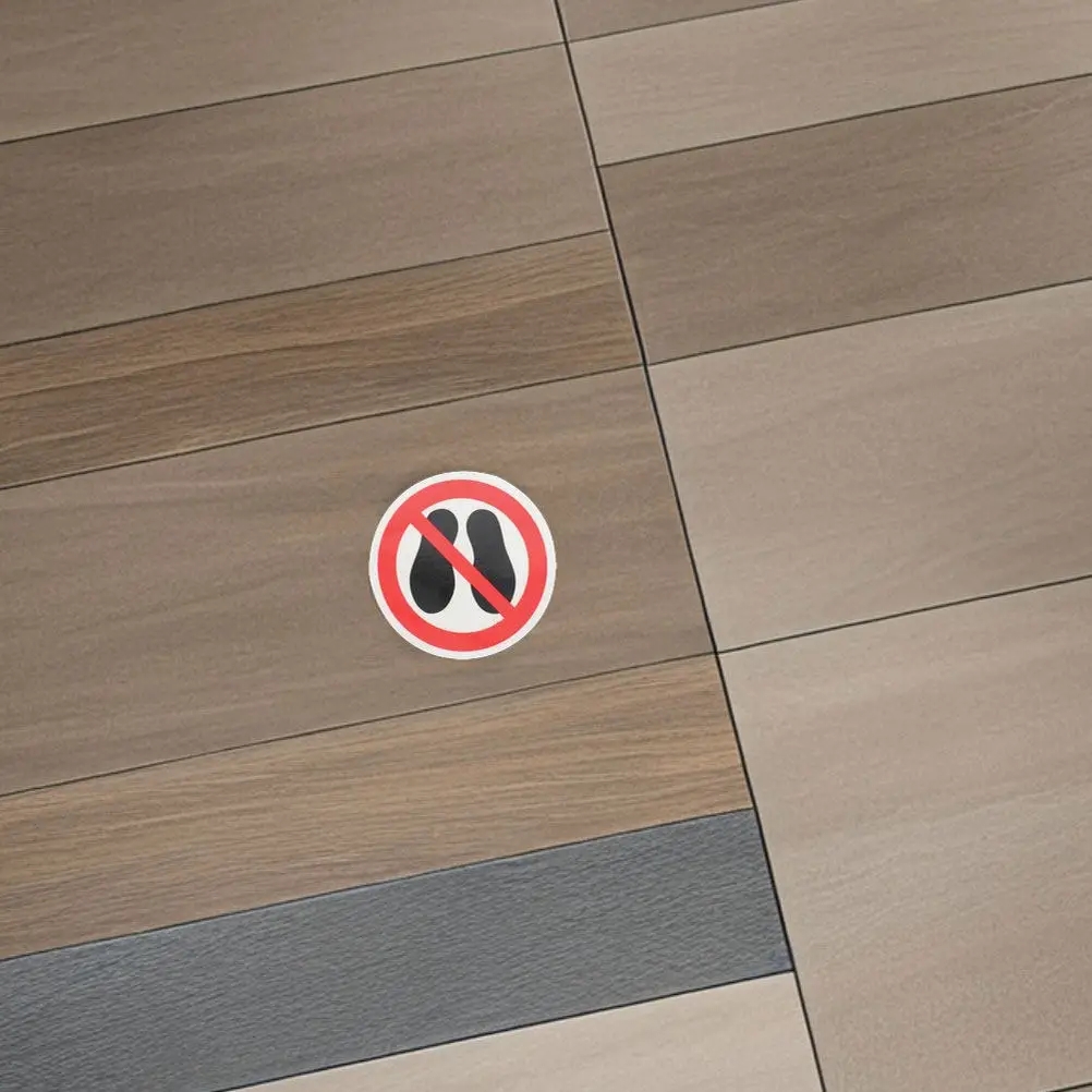 

8Pcs Do Not Step Here Vinyl Stickers Heavy Duty Waterproof Safety Decals Easy Application for Outdoor Indoor