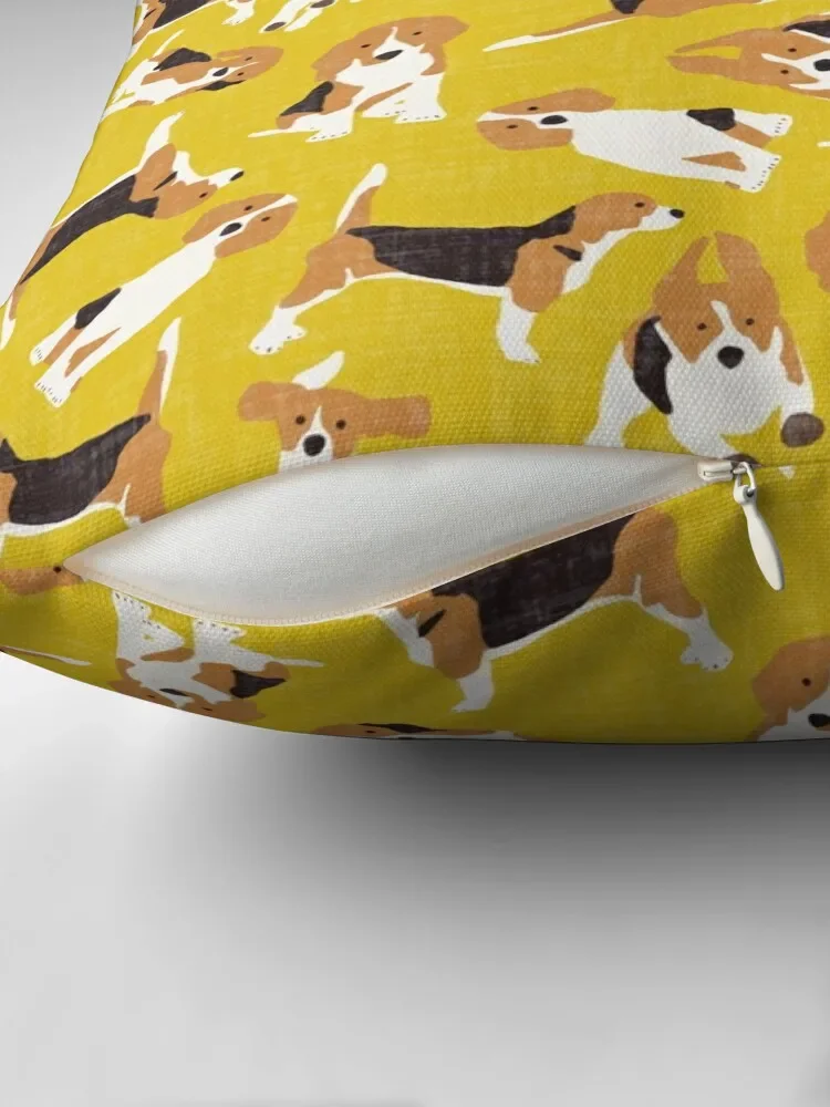 beagle scatter yellow Throw Pillow Christmas Pillow Pillowcases For Pillows Custom Cushion pillow