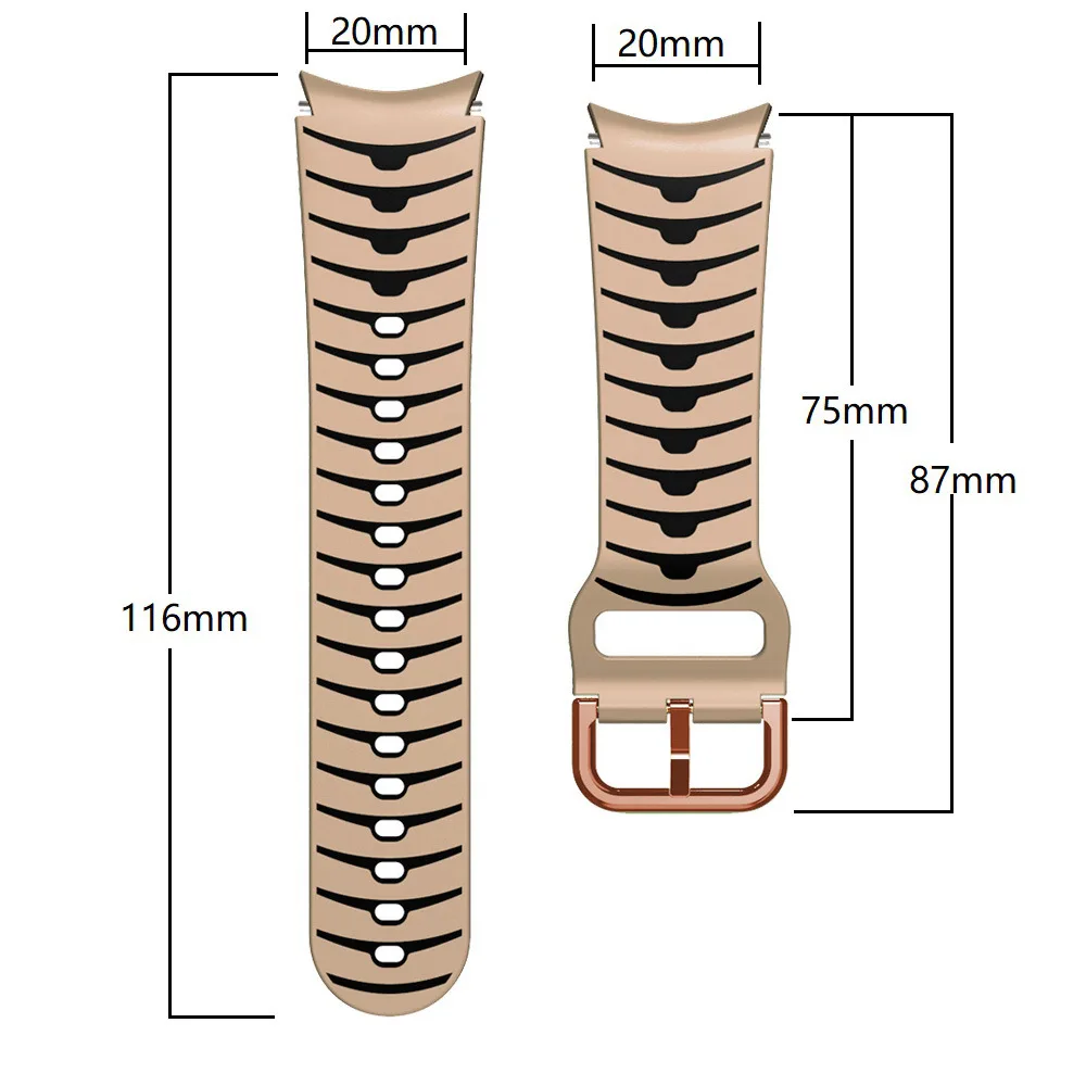 20Mm Siliconen Band Voor Samsung Galaxy Horloge 4/5/5 Pro/45Mm/44Mm/40Mm Smartwatch Armband Galaxy Watch 4 Classic 46Mm