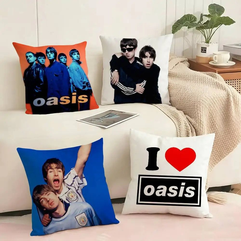 

Oasis Band Pop Rock Singer Pillow Case Square Double-Sided Sofa Cushion Cover Bedroom Bedside Pillow Gift