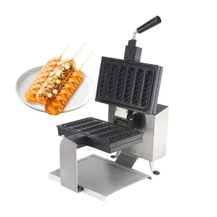 Other Snack Machine Commercial Corn Dog Waffle Maker Non Stick Muffin Hotdog Stick Waffle Making Machine for Restaurant