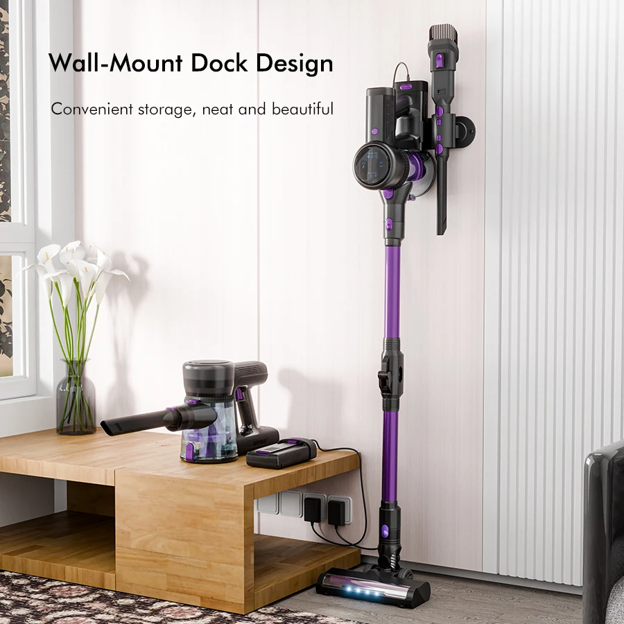 S14 Wireless Vacuum Cleaner 22kPa 280W Powerful 6 in 1 Vertical LED Electric Handheld Vacuum Sweeper Mopping Machine