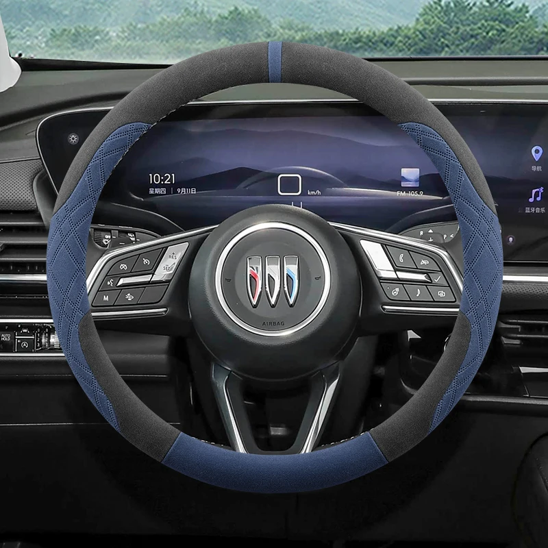 

Leather Car Steering Wheel Cover for Buick Envision Encore Gx Enclave 2017 2018 2019 2020 2021 2022 2023 2024 2025 Accessories