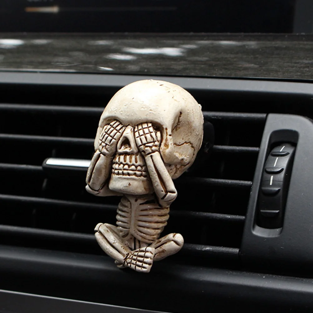 

3 Pcs Creative Car Perfume Funny Skull Aromatherapy Stick Air Vent Clip Freshener Clips Fittings