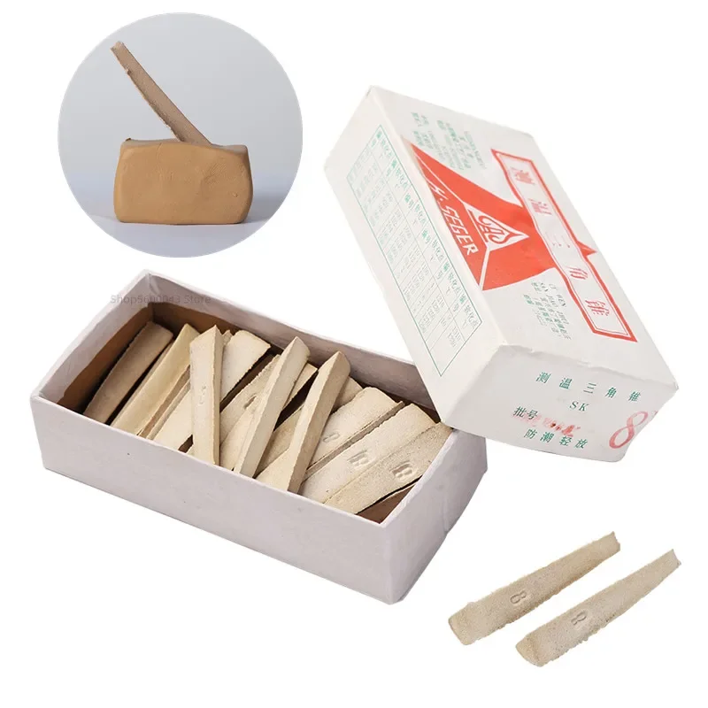 Pottery Kiln Temperature Measurement Triangular Cone Ceramic DIY Kiln Firing Temperature Test Supplies Refractory Cone