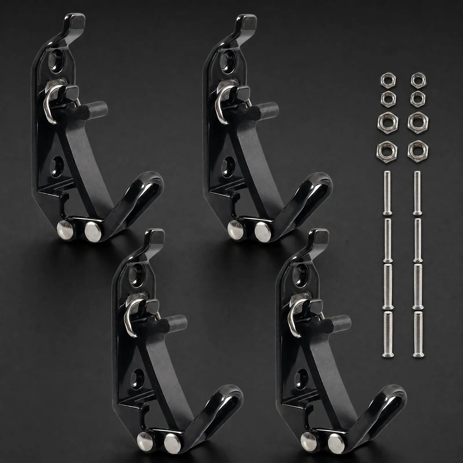 4 Pieces Roof-Rack Tool Clamp Secure Tool Clamp with Installation Hardware Shovel Mount Adjustable for off-Road Vehicles, RVs