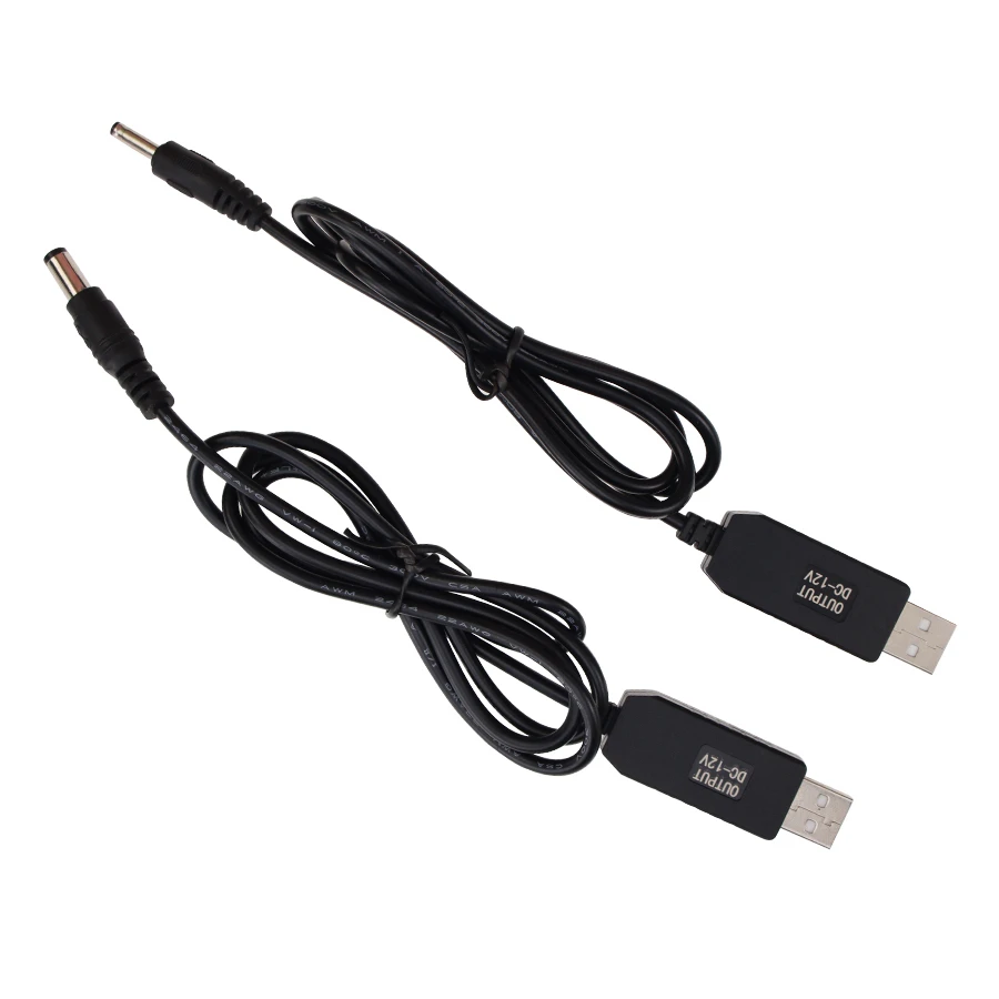 Cable de aumento USB de 100 piezas, convertidor de módulo elevador, Cable adaptador de 3,5x1,35, 2,1x5,5mm, 5V a 9V, 12V