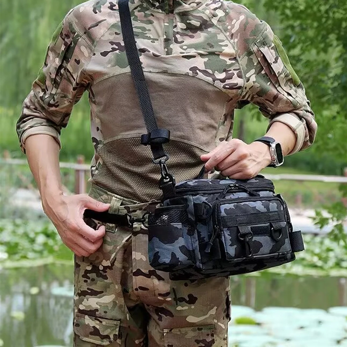 

New Luya Fishing Bag Waterproof Fishing Bag Nylon Large Capacity Multi Purpose Fishing Tackle Waterproof Outdoor Shoulder Bags