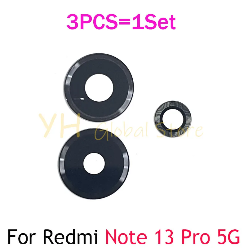 1Set For Xiaomi Redmi Note 13 Pro Plus 4G 5G Global Version Back Rear Camera Lens Glass Cover With Adhesive Sticker Repair Parts