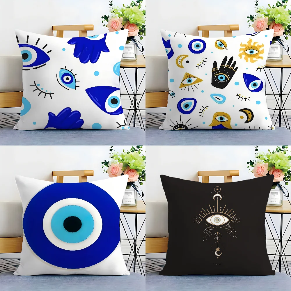 Evil Eye Symbol Art Print Pillow Case Plush Fabric Soft  Pillowcase Double Sided Print Cushion Cover Household Gifts