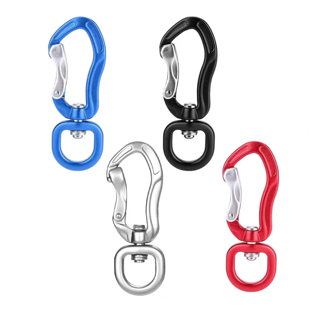 Swing Swivel Carabiner Hanging Buckle Aluminum Alloy 360º Swivel Rotating Self Auto Locking Carabiner Versatile Carabiner Clip