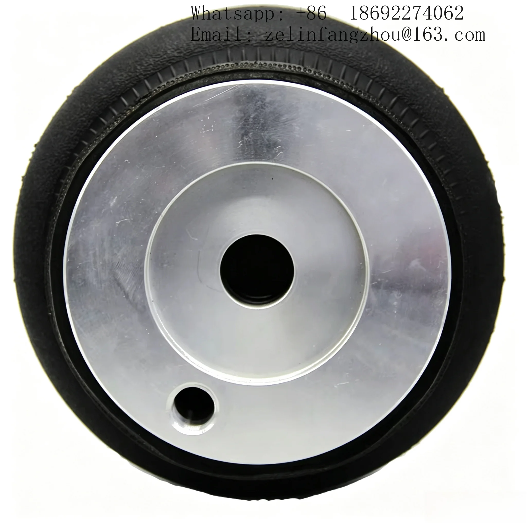 Double Convoluted Air Spring 2B5813 2S5813 Aluminum Flanger 22mm Diameter Hole for Air Lift Air Ride Suspension