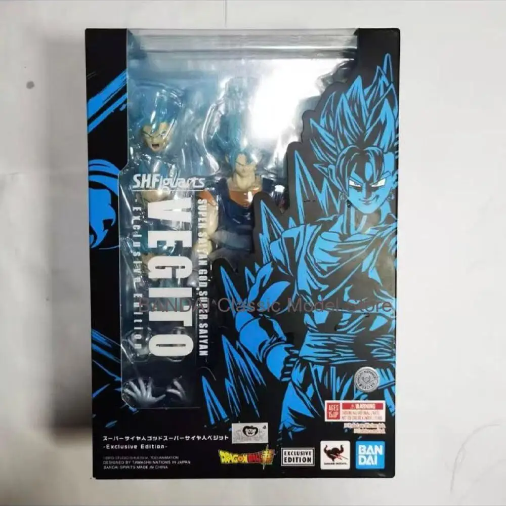 Baixo preço em estoque bandai caixa original figuarts dragon ball vegito excluir edição figura de ação modelo brinquedo presente para crianças