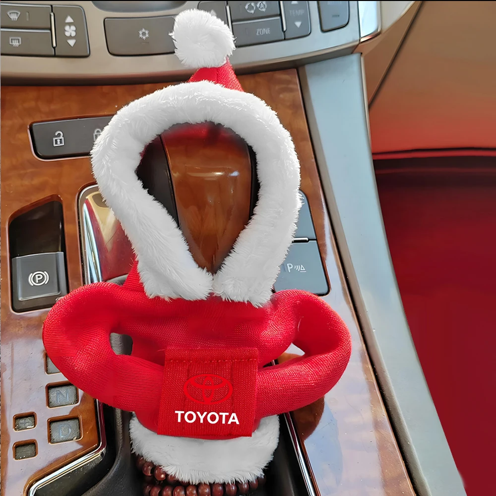 Funda de palanca de cambios de coche con diseño navideño, tipo sudadera, para Toyota