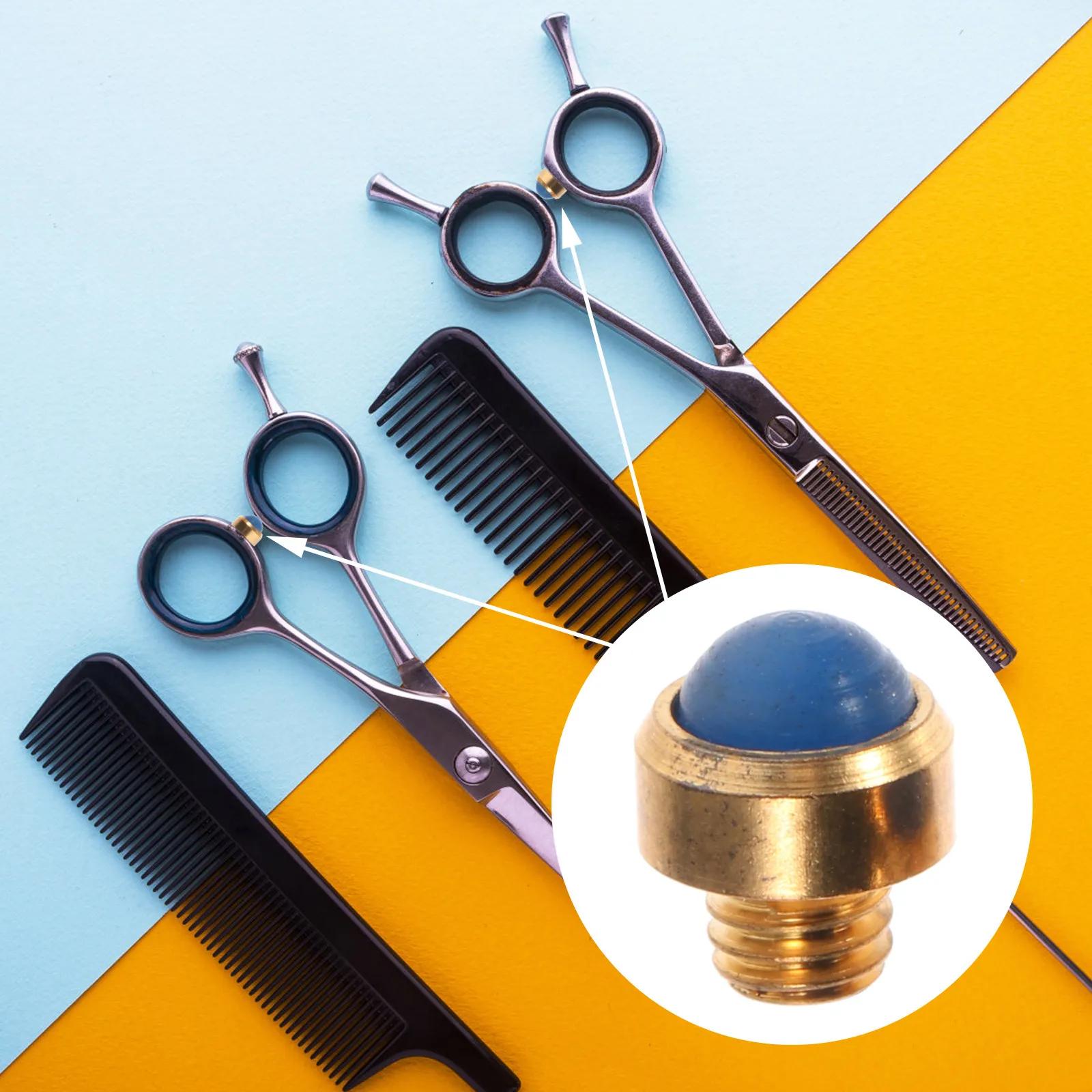 

5Pcs Professional Shear Bumpers Metal Scissor Silencers Noise Reduction Haircutting Scissor Accessories Replaceable