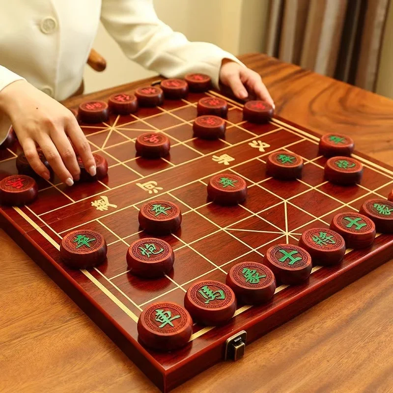 

Детский набор китайских шахмат из дерева, развивающая игра, традиционная китайская культура, настольная игра из Китая