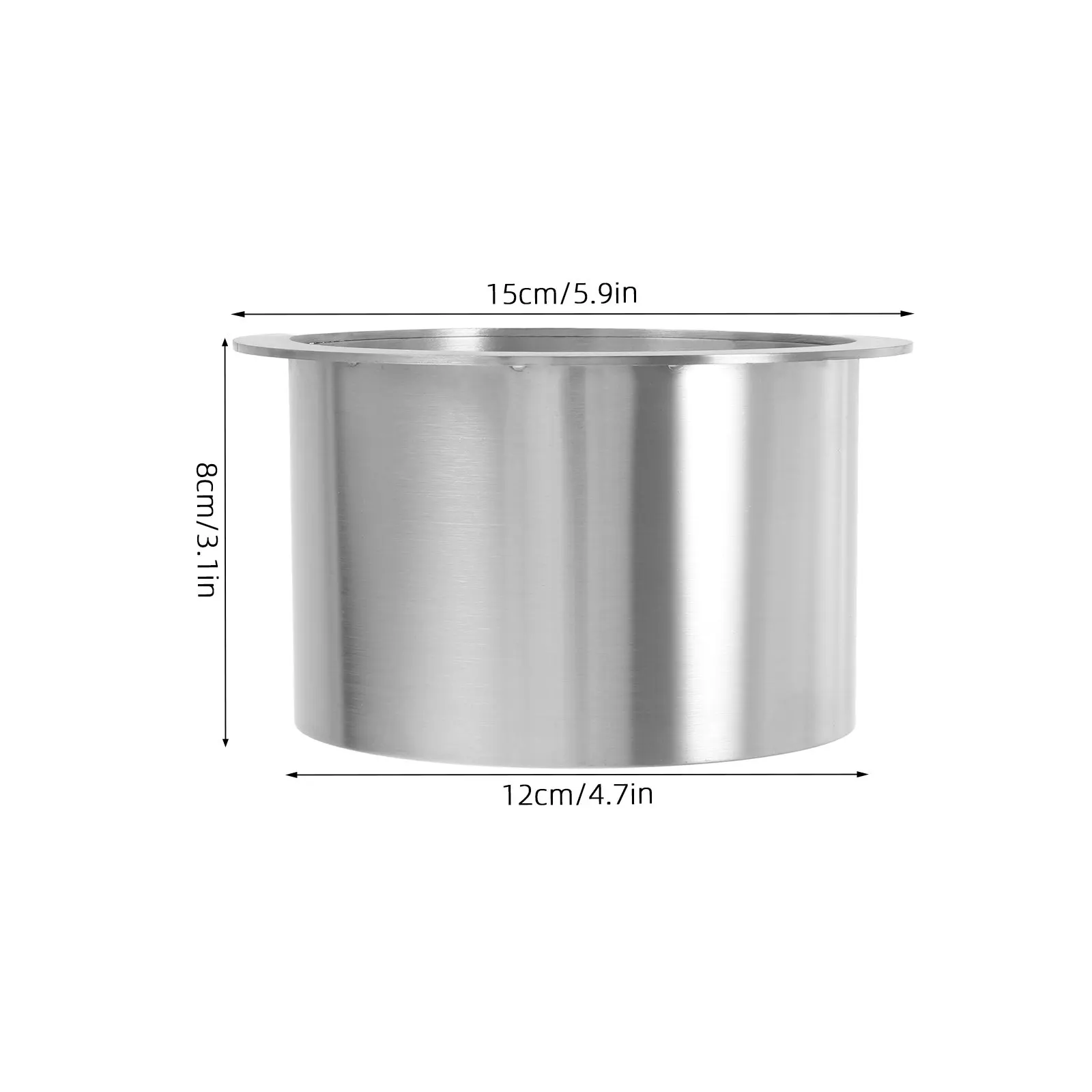 Countertop Stainless Steel Round Embedded Trash Can Lid Recessed Garbage Cover Small Wastebin Lid Embedded Type Trash Bin Cover