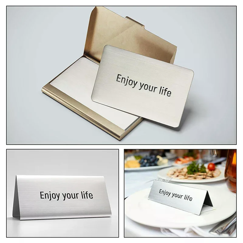

Electronic Card Stainless Steel Business Card Blanks Laser Engraving Cards Office for Engraver Diy